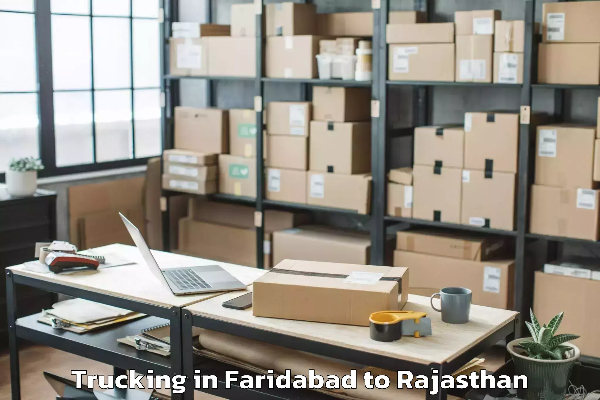 Book Faridabad to Bijaipur Trucking Online